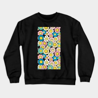Smiley daisies Pattern Crewneck Sweatshirt